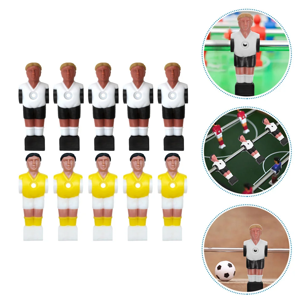 10 Pcs Mini Soccer Balls Football Machine Toys Table Figures Foosball Athletes Dolls