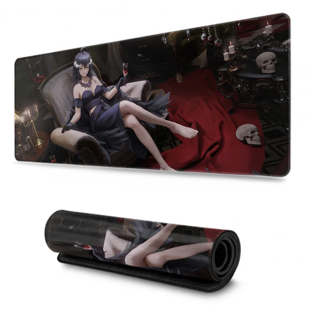 Overlord Albedo Large Mouse Pad Office PC Sexy Girl Non Slip Keyboard Mousepad Laptop Anime Gaming Accessories Desk Mat Carpet