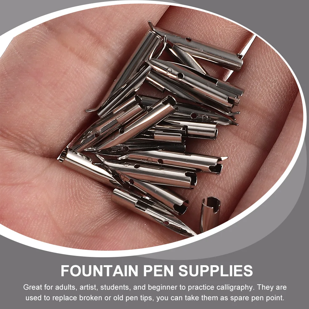 

15Pcs Universal Fountain Pen Nibs Fine Writing Replacement Tips for Students Artists Beginners Calligraphy Supplies Sturdy