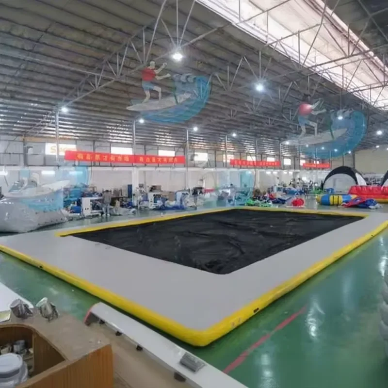 Customized Drop Stitch Inflatable Sea Floating Island Lake Lounger Pad Raft Dock Platform Swimming Pool