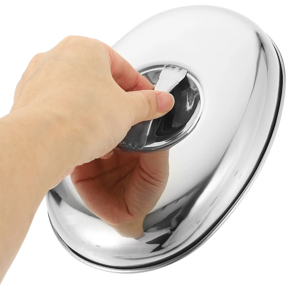 

2pcs Stainless Steel Steak Cover Food Warmer Lid Insulation Dome for Butter Dish Griddle Grill Accessories Rustproof