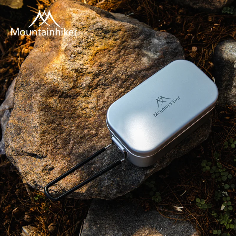 MOUNTAINHIKER Ultraleichte Aluminium-Lunchbox, für offenes Feuer geeignet, Outdoor-Picknick-Camping-Lunchbox, Aluminium-Essensbehälter
