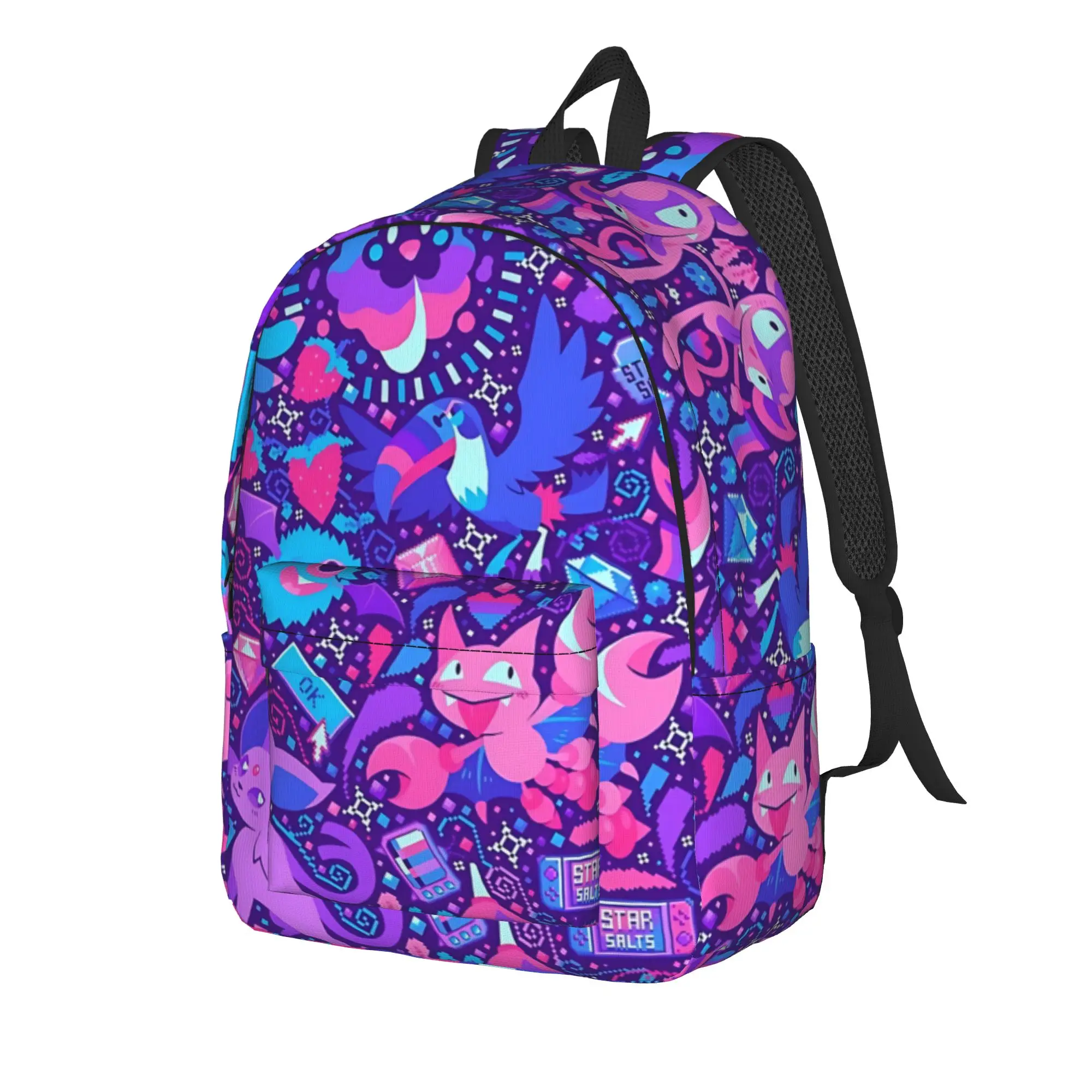 Fashion Cartoon Pokemon Theme Backpack  Mochilas New School Sturdy Shoulder Rucksack