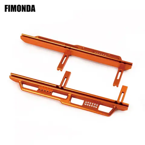 2Pcs CNC Aluminum Rock Sliders Rails Pedal Side Step Board for 1/6 RC Crawler Car Axial SCX6 Jeep JLU Wrangler 4WD Upgrade Parts