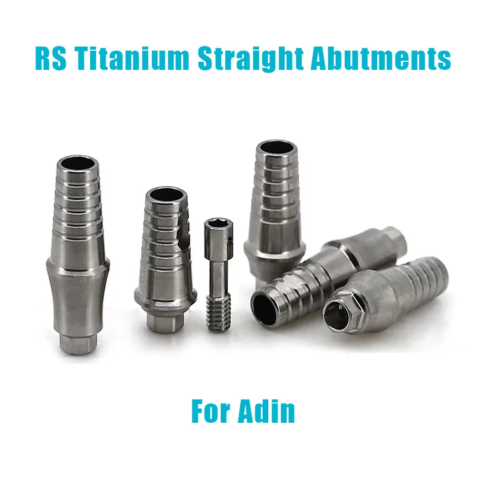 10Pcs Titanium Straight Abutment Compatible with Adin Implant System Professional Grade Dental Lab Restoration Components Kit