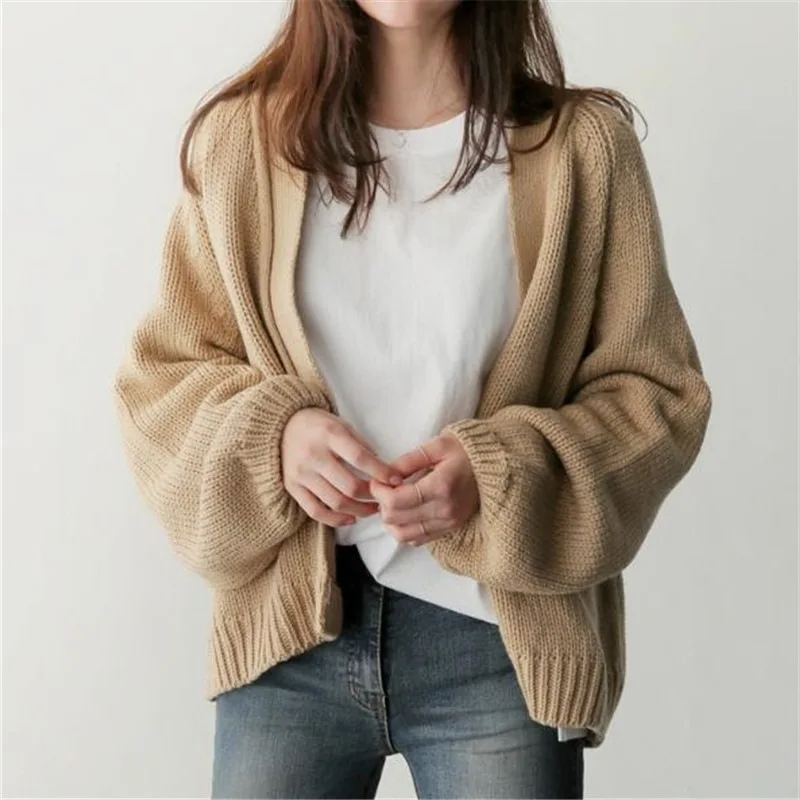 Autumn and Winter New Lazy Wind Cardigan Internet Hot Sweater Women's Loose Korean Short Student Knitwear Coat Fashion