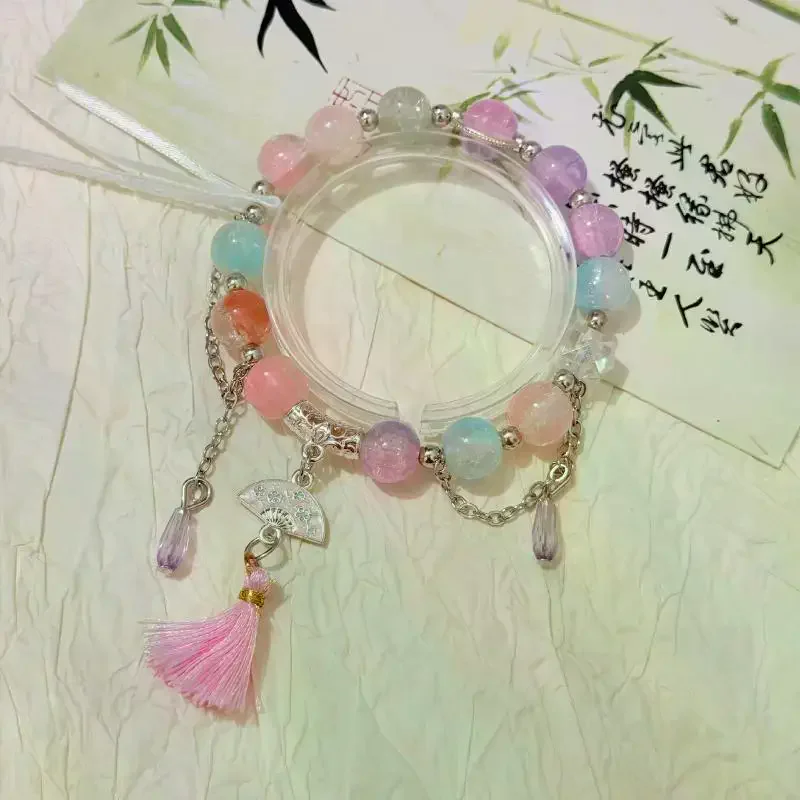 Bracelet With Silver Pendant Lucky Blessing Card For Graduation Daily Wear Friendship Gifts Beaded