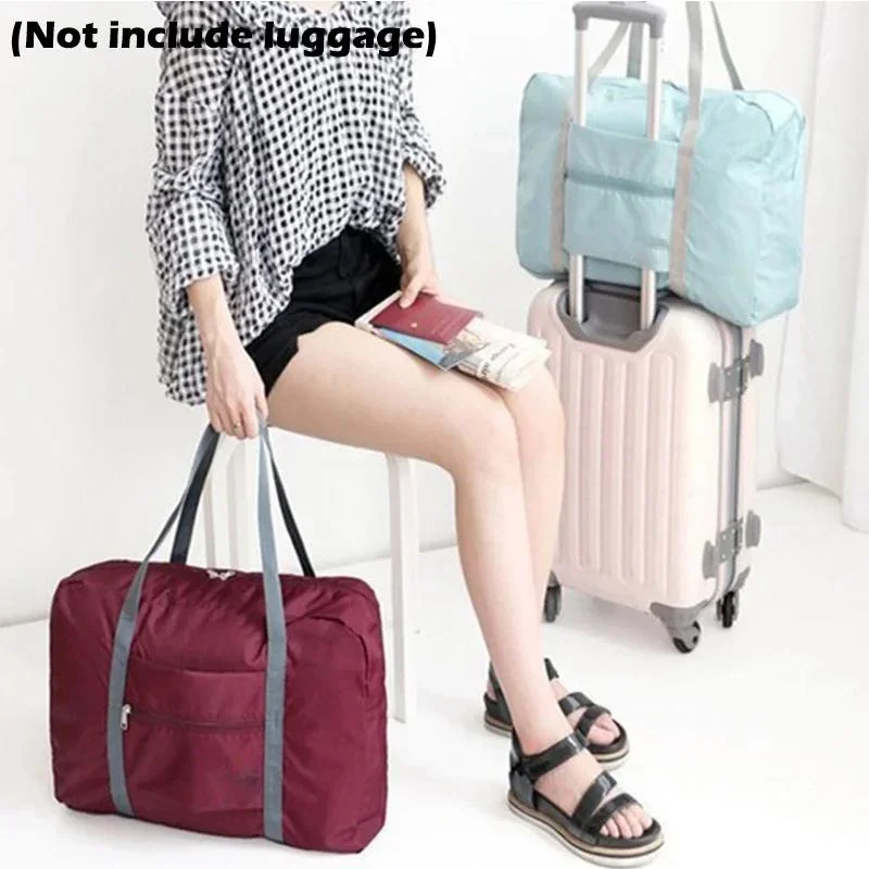 Bolsa de viaje plegable para equipaje de mano, Maleta enchufable para avión, bolsa de almacenamiento de viaje, equipaje de viaje de gran capacidad, 1 unidad