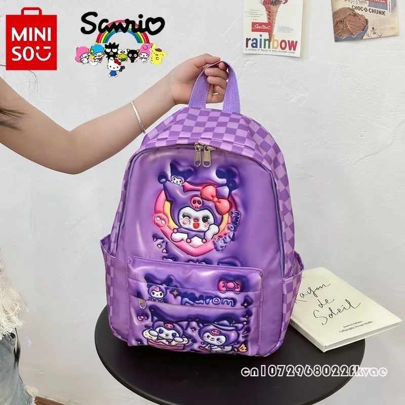 Sanrio-mochila infantil de desenho animado, mochila de estudante de grande capacidade, alta qualidade, elegante, multifuncional, meninas, nova