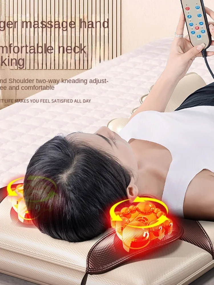 Electric Massage Mattress Airbag Kneading Vibrating Mat For Neck Back Leg Moxibustion Therapy Body Waist Relaxation Pain Relief