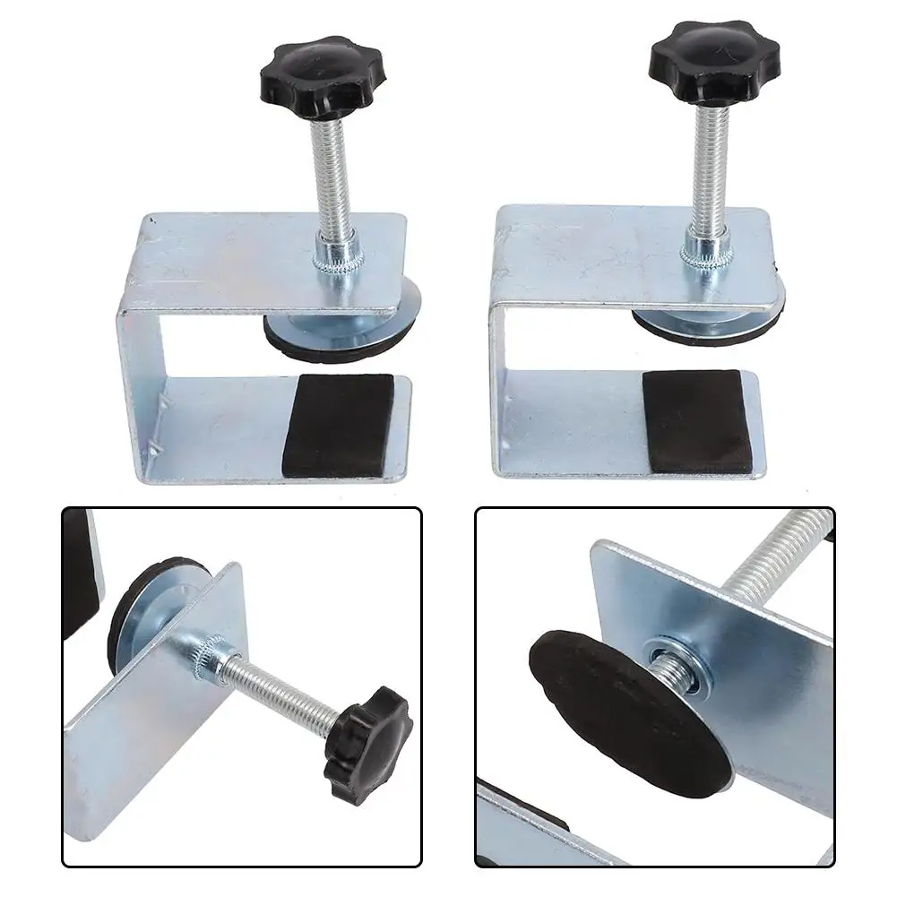 Aço inoxidável Ferramentas manuais Grampos, Carpintaria Jig Cabinet, ajustável, instalação frontal, alta qualidade, prata