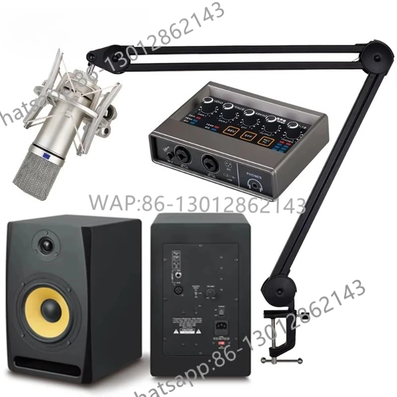 2026   Professional Music Home Studio Monitors Recording Mic Microphone Headphones Equipment Kit