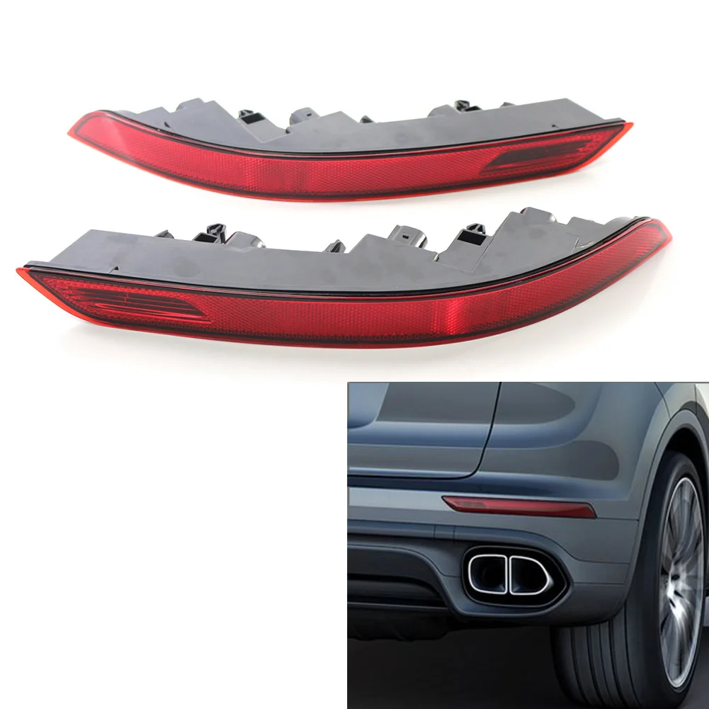 

1Pair Car Rear Bumper Fog Light Reflector For Porsche Cayenne 2015 2016 2017 95863110610/95863110510