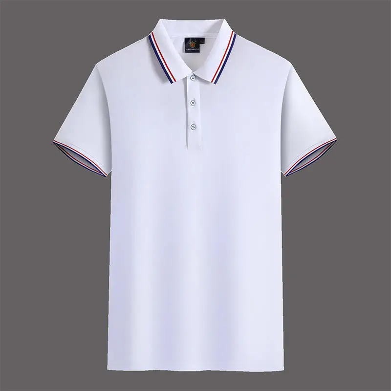 New Trend High-end Design Unisex cotone mercerizzato manica corta risvolto Polo Casual t-Shirt abbigliamento sportivo