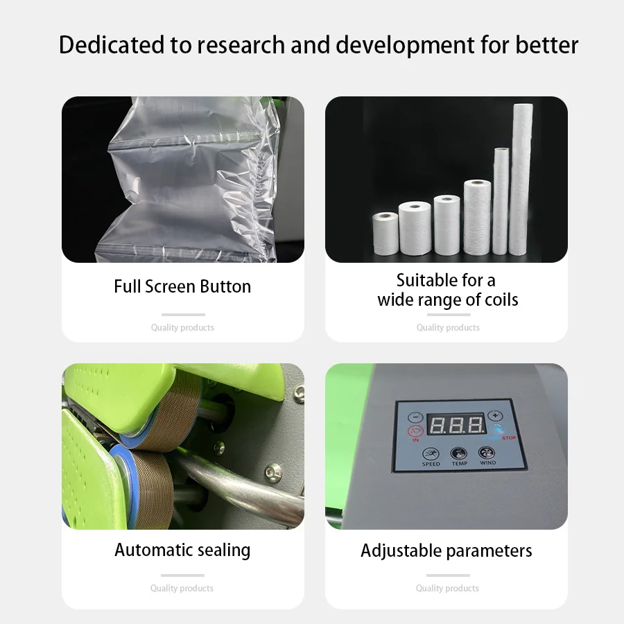 Automatic Air Cushion Inflator Machine Multi-Function Bubble Wrap Inflating Tool for E-commerce Packaging Shipping Void Fill