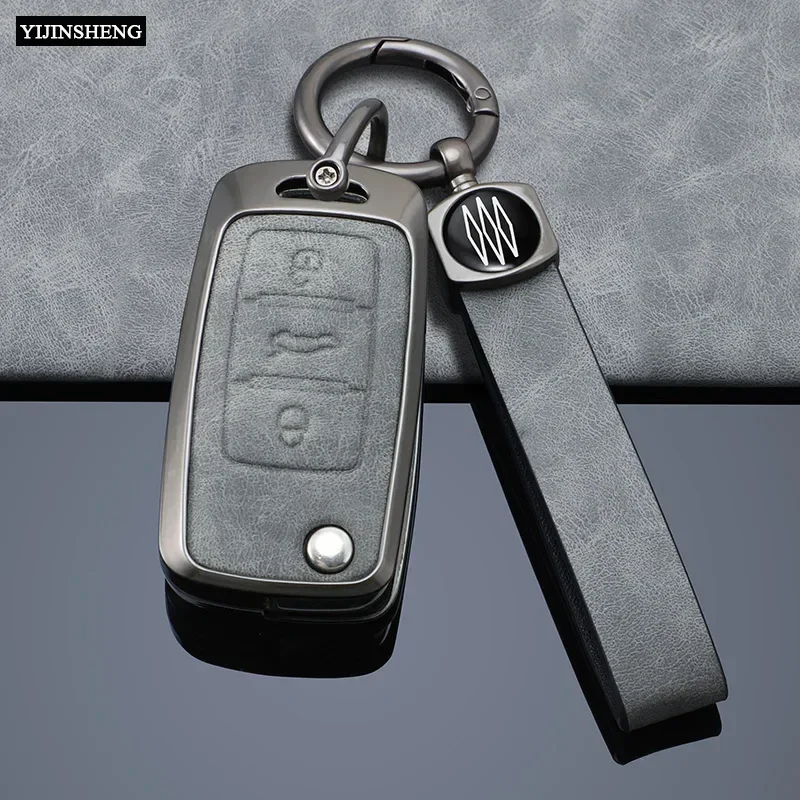 Zinc Alloy Leather Car Key Case Cover for Volkswagen VW Polo Golf Passat Tiguan Beetle Caddy T5 Up Skoda Octavia Seat Leon Altea