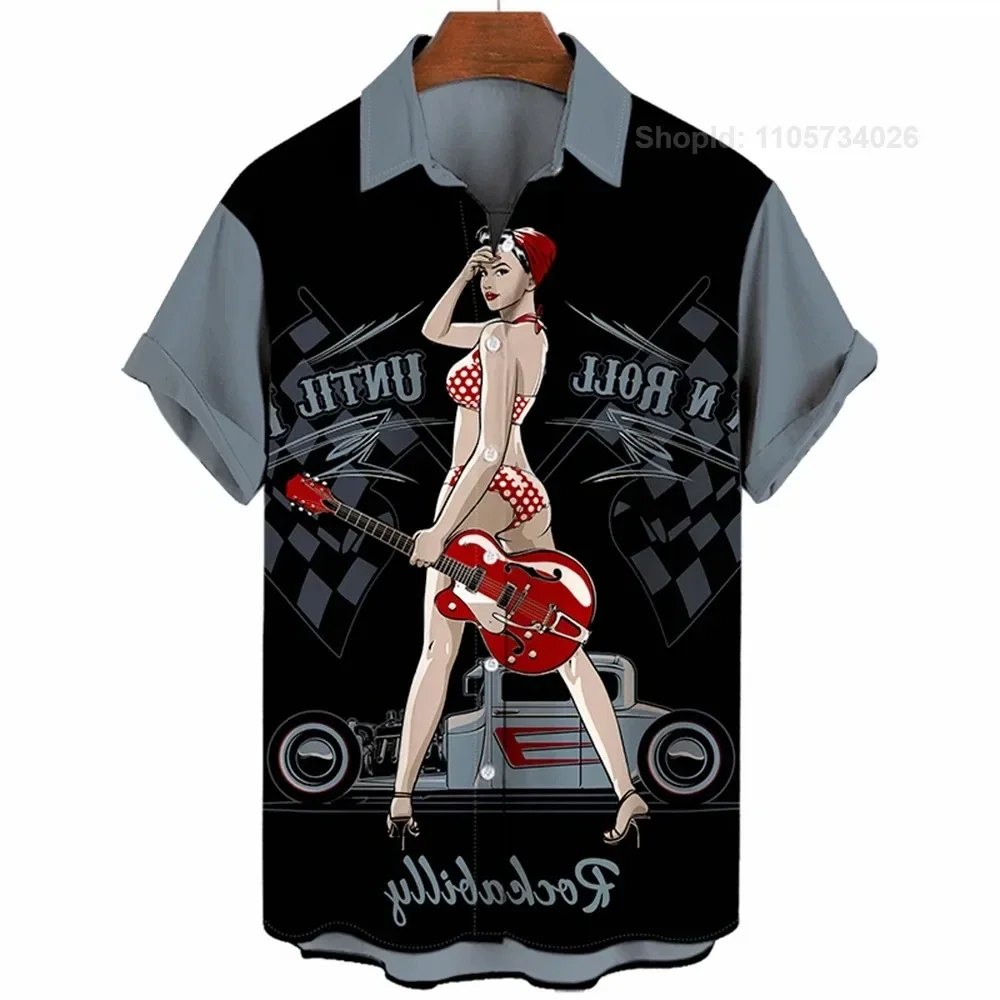 Hawaiian Vacation Men Shirt 3D Printed Man Women Casual Fashion Short Sleeves Shirts Lapel Button Tops Oversized UnisTee