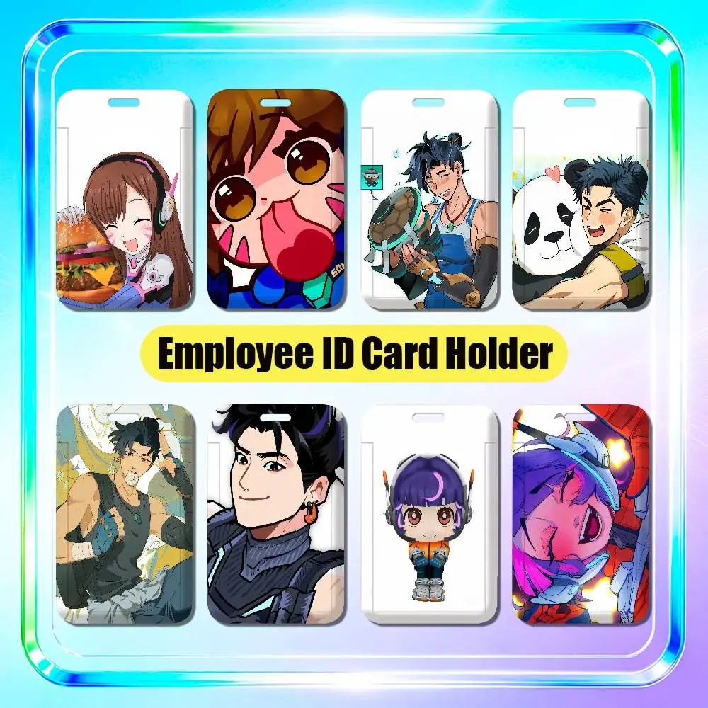 For Jetpack Cat Overwatch Dva Juno Wuyang Employee ID Card Holder Office Badge Student Work Bank Credit Holders Hard Case Shell