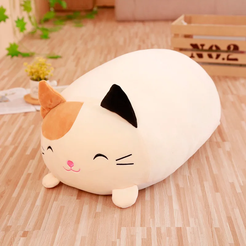 Corner Biological Down Cotton Animal Shiba Dog Cat Pig Sleeping Long Pillow Soft Plush Pillow Customization