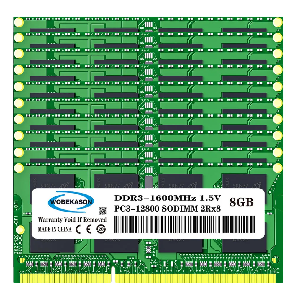 

10PCS 8GB 4GB DDR3 Laptop Memoria Ram 1.5V 1600mhz 1066mhz 1333Mhz 1866mhz PC3 8500 10600 12800 ddr3 Sodimm Notebook Memory Ram