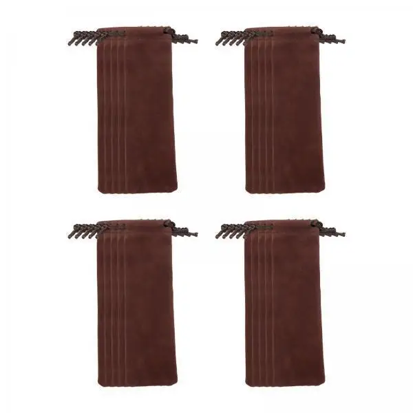 Practical Velvet Pen Pouch Drawstring Sleeve Pencil Bag for School Office Gift Storage Organizer