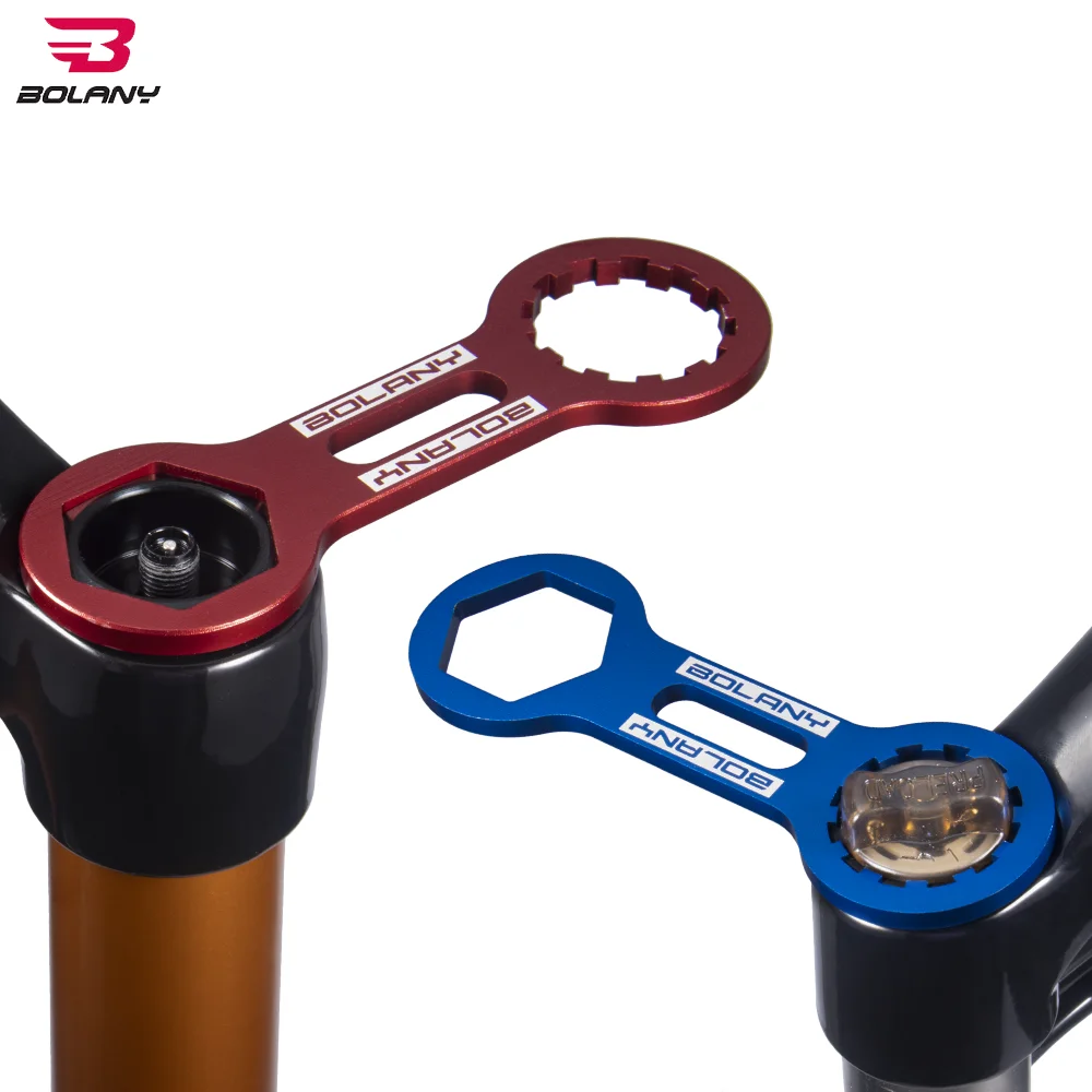 

Bolany Bicycle Front Fork Cap Wrench Removal And Installation Spanner Aluminum Front Fork Repair Tool Fork Removal for Bike Fork