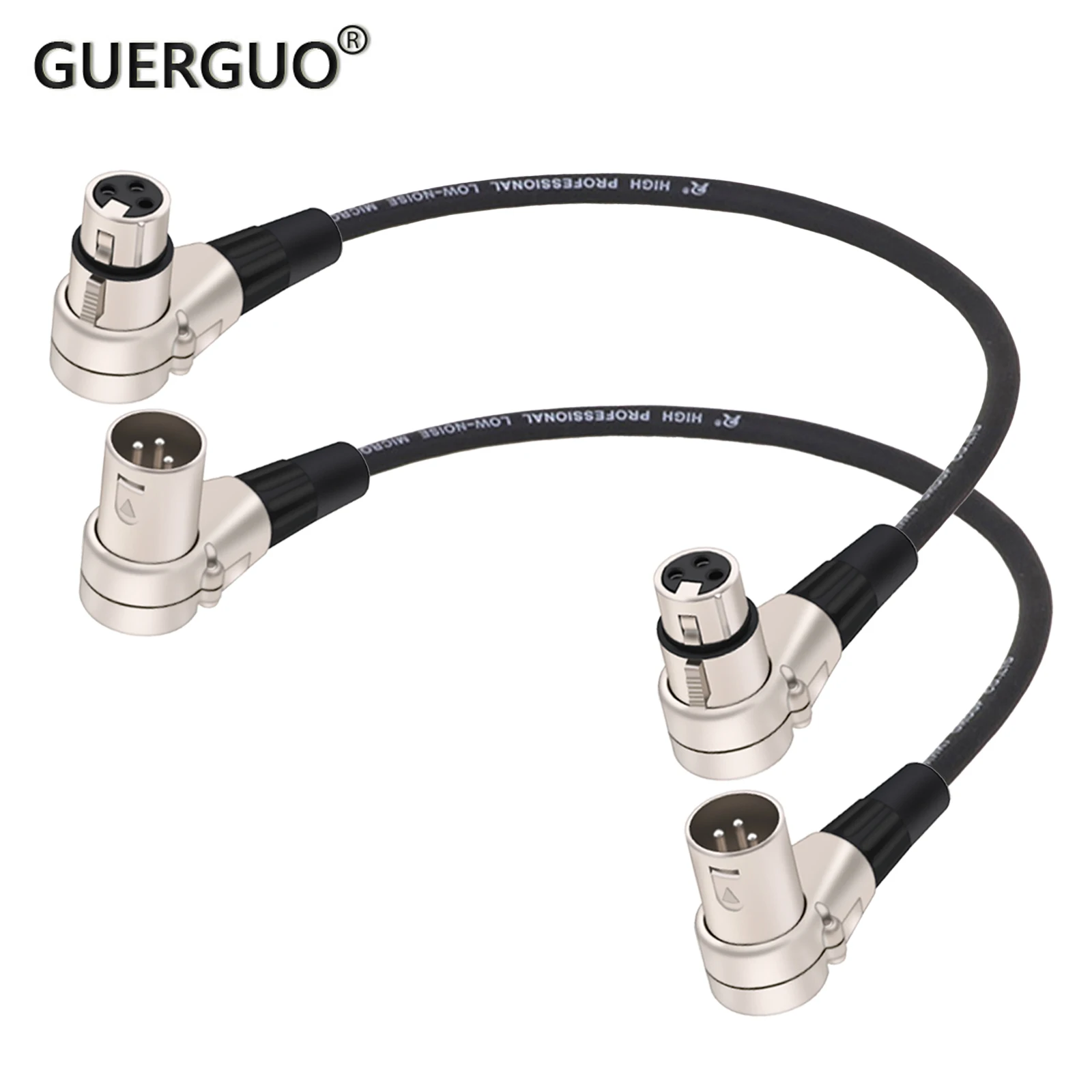 

XLR Cable 90 Degree Audio Cable Cannon Balance Microphone Mixing Console Sound Card Extension Line,Male to Male,Female to Female