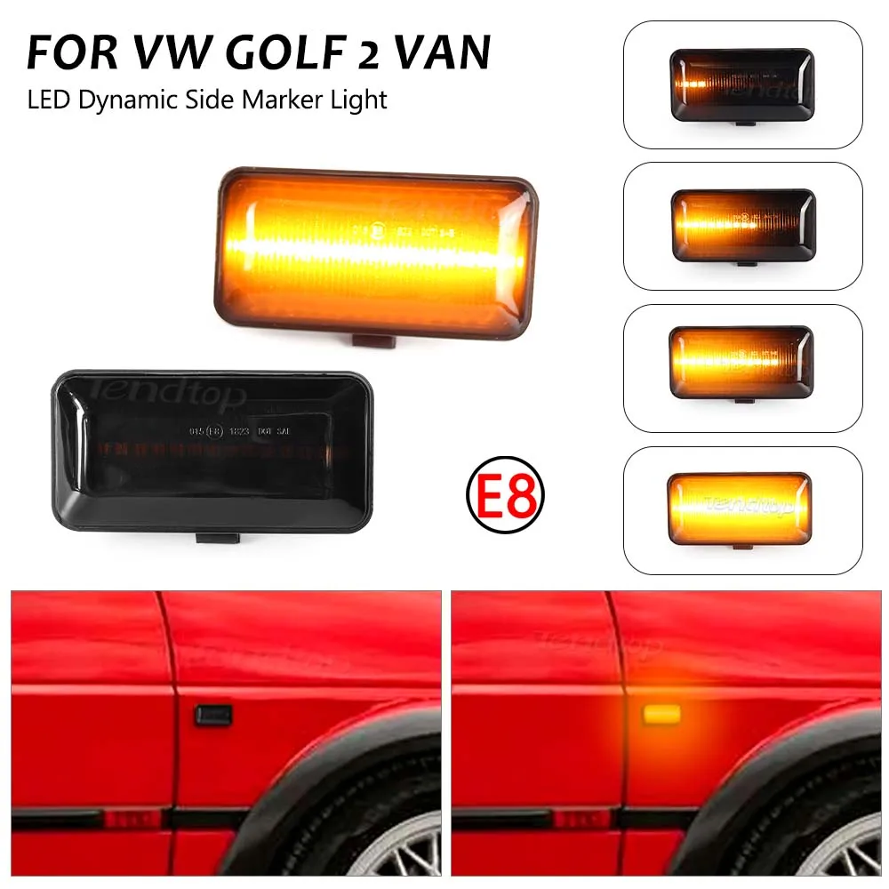 2Pcs LED Side Marker Turn Signal Light - High Brightness For VW Golf 3 MK3 1H1 1H5 1E7 Passat 35i Vento 1H2 1991-1995