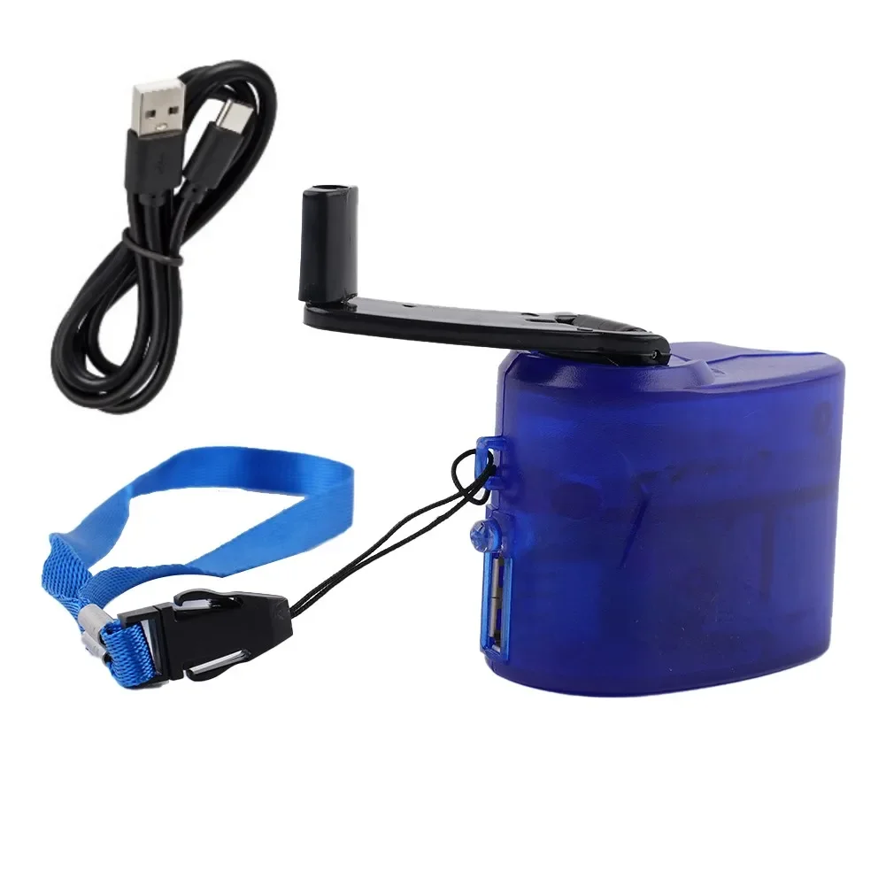 1pc USB Hand-Cranked Charger Generator Mobile Phone Charging Backup Power Supply Portable Power Source For Outdoor Travel
