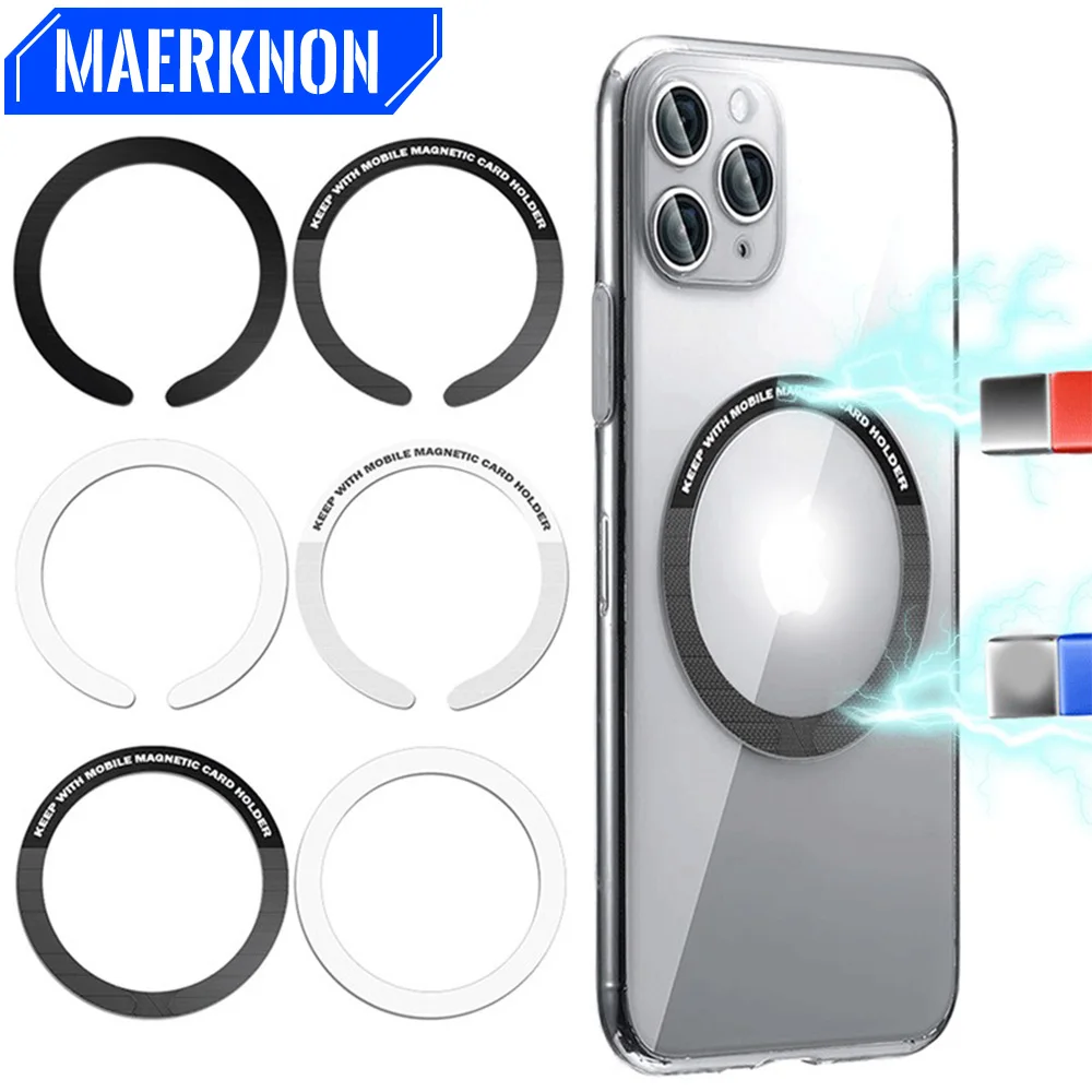

5/10Pcs Self Adhesive Metal Ring Iron Sheet Sticker Magnetic Metal Plate Sticker Ring Magnet For iPhone Samsung Wireless Charger