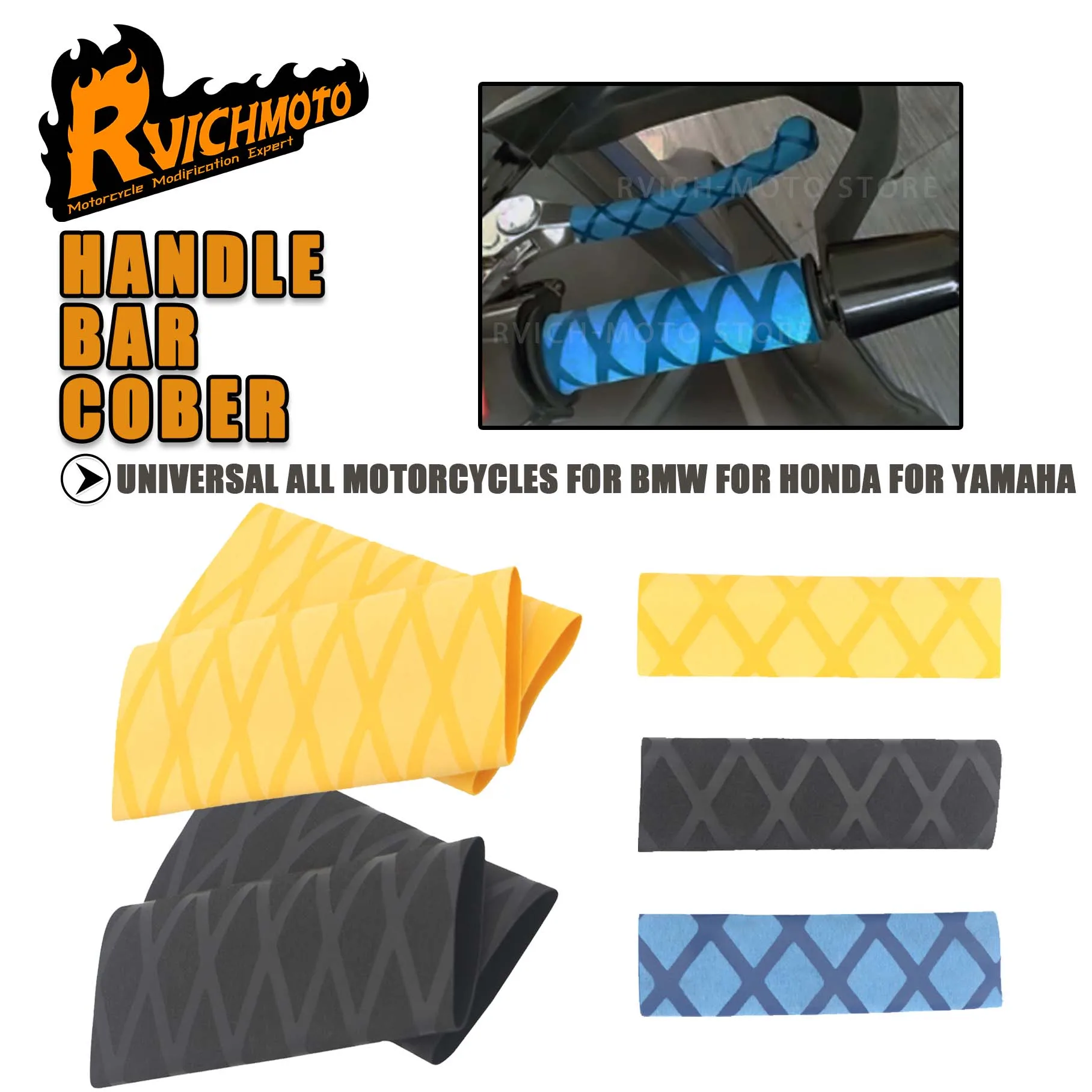 

For BMW R1250GS R1200GS Motorcycle Universal Rubber Heat Shrinkable Grip Cover For Honda For Yamaha For Kawasaki Non-slip Grip