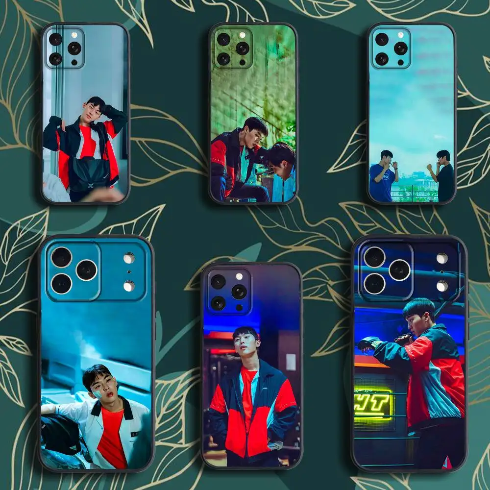 Custodia per telefono serie H-Hero Korea S debole per iPhone 17,16,15,14,13,12,Pro,Max,Plus,E,SE4,Air,Mini scatola morbida nera