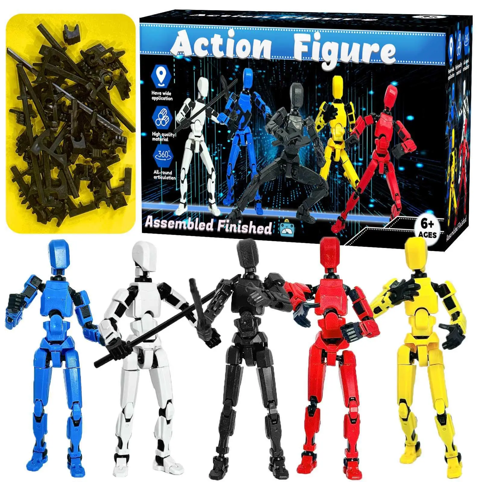 

(Assembly Completed) T13 Action Figure Set with Box, 3D Printed 13 Robot Titan 13 Action Figure, T13 Action Figure Already Asse