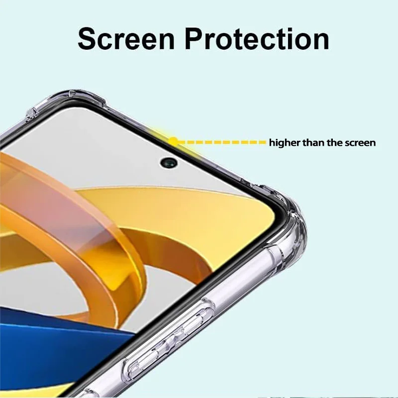 Soft Clear Case for Poco M4 Pro 5G Phone Cases Pocophone M4 Pro Xiaomi Poco M4 Pro Shockproof Silicone Cover Poco M 4 Pro Case