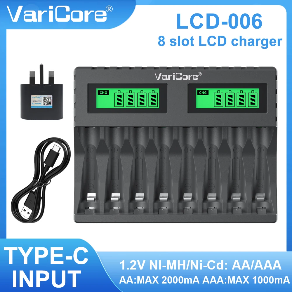  New LiitoKala Lii-PD2 battery Charger for 18650 26650 21700 18350 AA AAA 3.7V/3.2V/1.2V lithium NiMH batteries