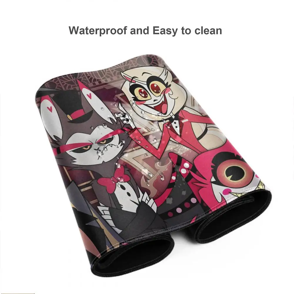 H_HazbinS Hôtels A_Alastor tapis de souris jeu dessin animé bord de verrouillage Grande Computador Gamer Grande Arte de Borracha tapis de souris Tapete