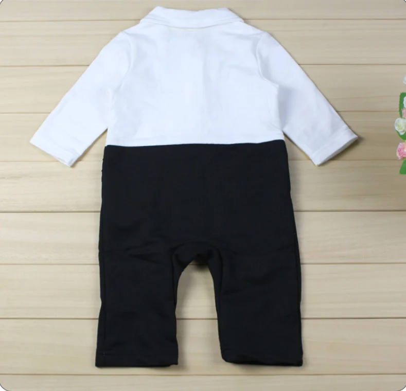 Baby Gentleman Suit Photography Prop,3Pcs Cotton Romper Suit Keffiyeh Set,Cute Newborn Boss Costume for 100 Days Baby Photoshoot