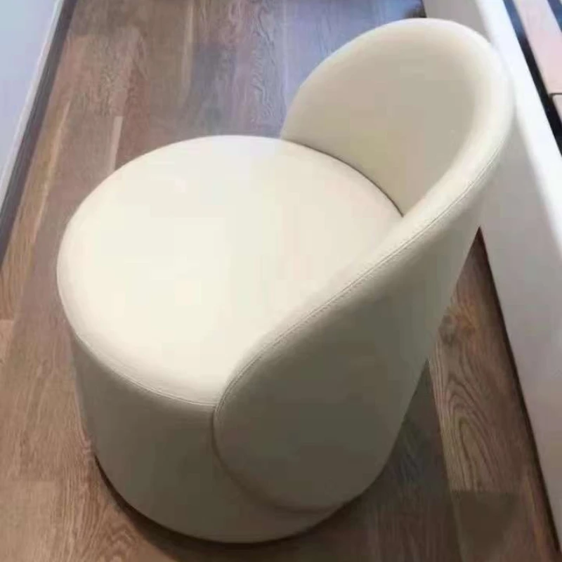 Furniture Cream Wind Living Room Chairs Dining Chair Makeup Stool Italian Light Luxury Round Stools Backrest Household