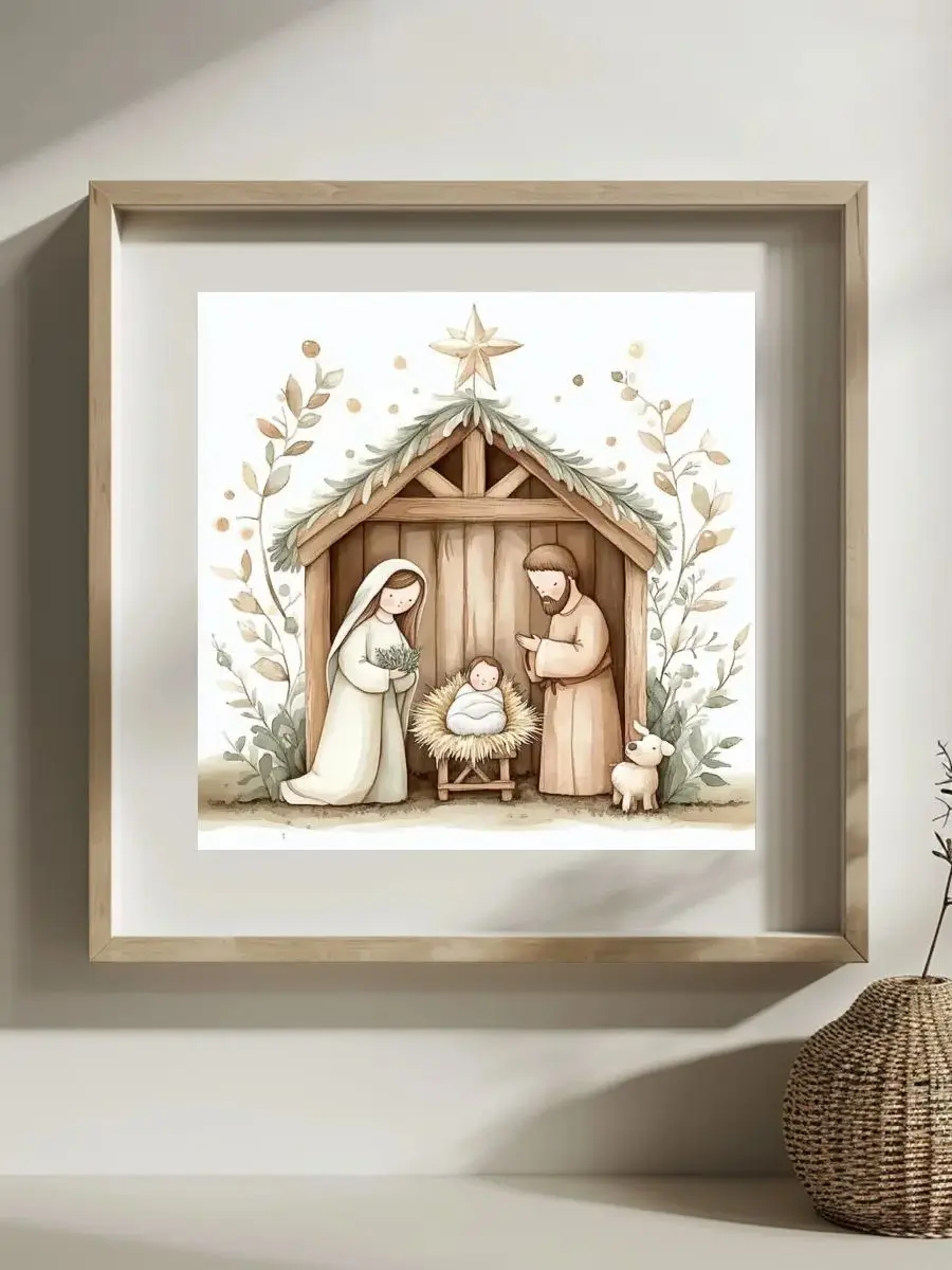 1 Stück 30x30 cm/11,8 Zoll Kreuzstich-Set mit der Aufschrift „Segen für das neugeborene Baby“, DIY-Set, 11CT/14CT, Öko-Baumwollfaden, Neuheit – Detail 1
