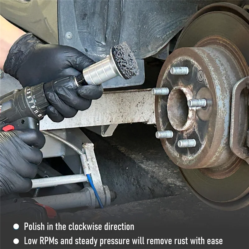 AA19 Wheel Hub Resurfacing Kit Rust Cleaning Tools Maintenance Brake Disc Rust Removal Tool For Hub Rotor Wheel Rust Removal