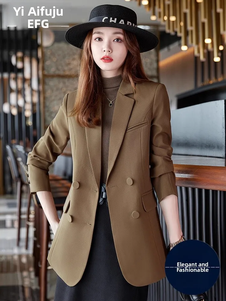 Casual Style Women's Suit Jacket Elegant Ladylike Spring Autumn New Arrival High-End Feeling Small Size Business Casual Top