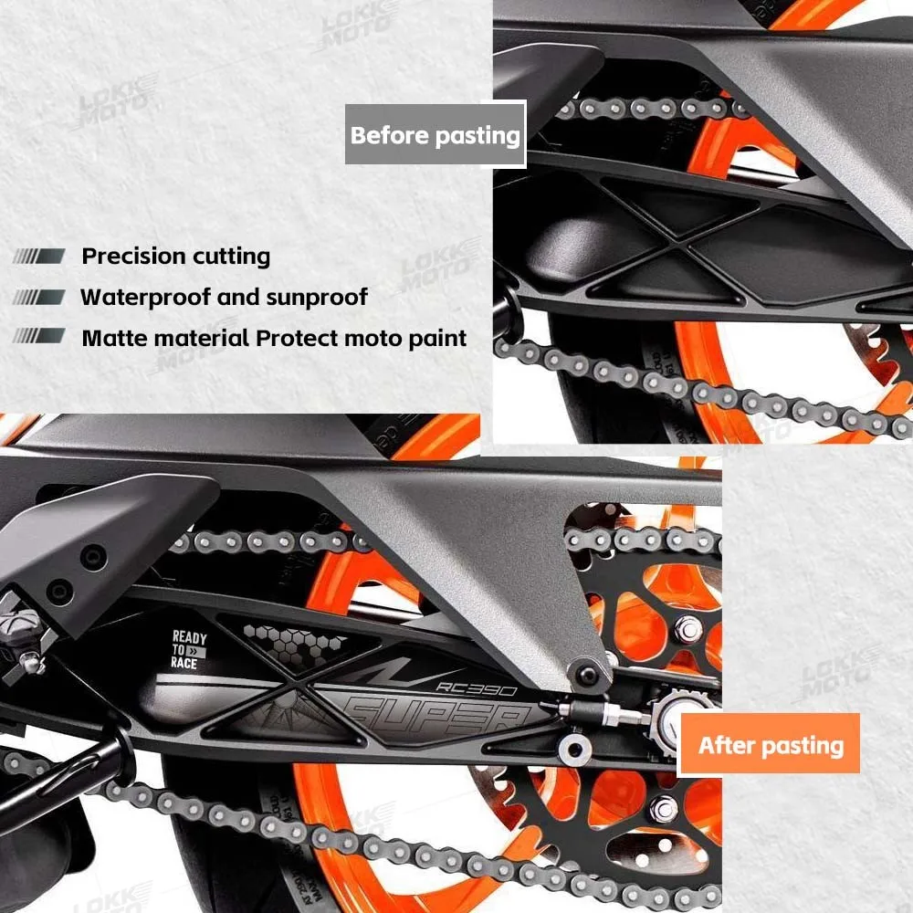 Motorcycle Racing Rear Swingarm Sticker Rotating Shaft Protection Decals Waterproof Anti-Scratch RC390 RC390 GP rc390 2020-2024