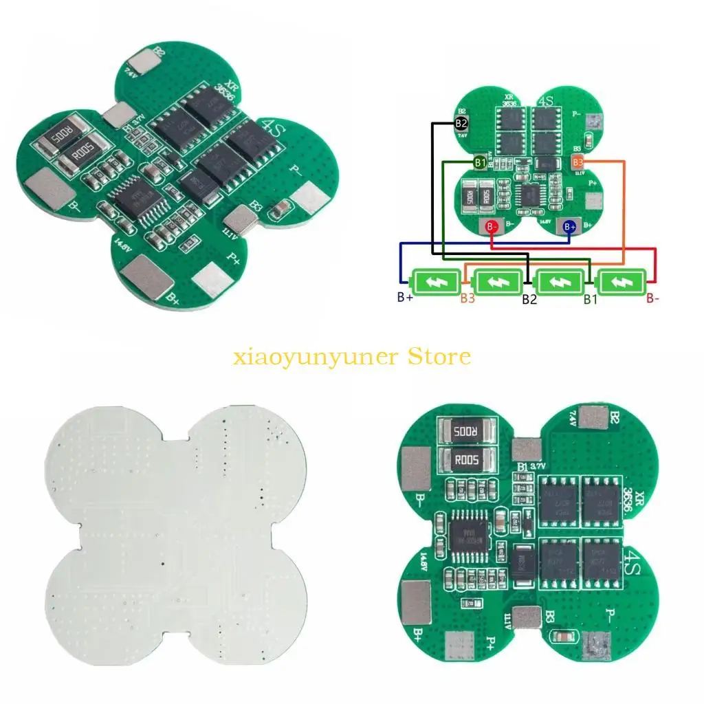 

P9JB 4 String 15A Lithiums Battery Protective Board Module 18650 Protections Board PCB 14.8V Enhanceds Version