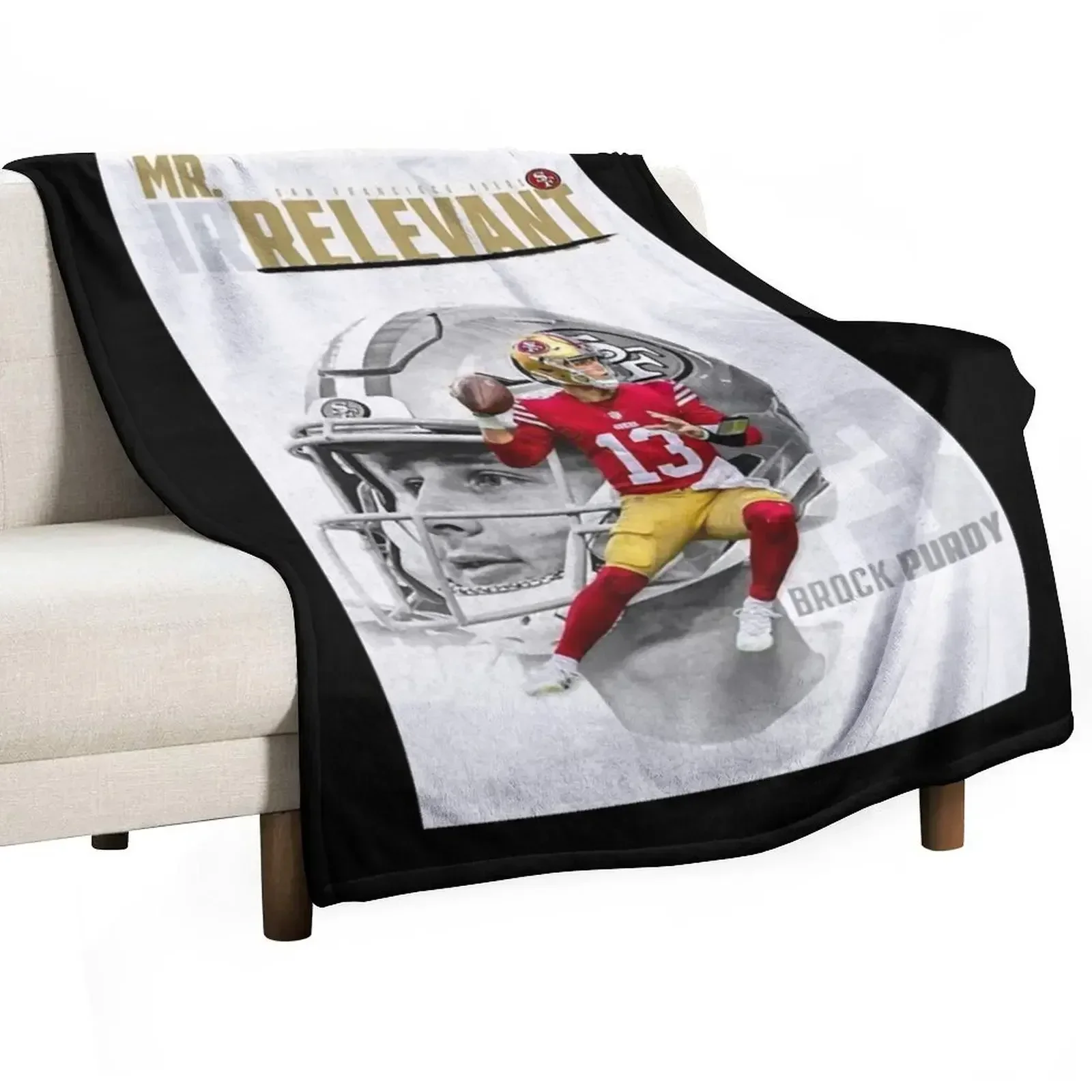 mr irrelevant brock purdy Throw Blanket christmas gifts Custom Luxury Brand Bed Fashionable Blankets