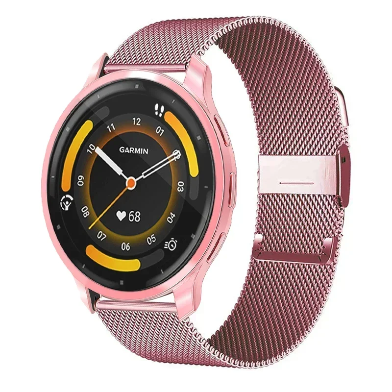 2in1 Strap+Case for Garmin Venu 3S 2S Watch Metal Bracelet for Garmin Vivoactive 4 4s Wristband for Garmin venu 3 2 Plus Bands