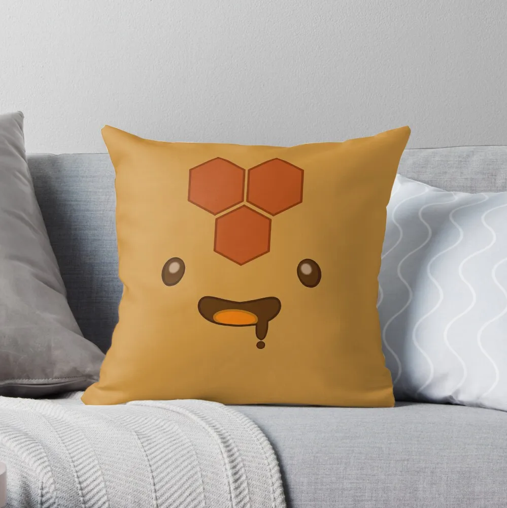 Slime Rancher Honey Slime Face Throw Pillow Cushion Cover For Sofa Sofa Decorative Covers