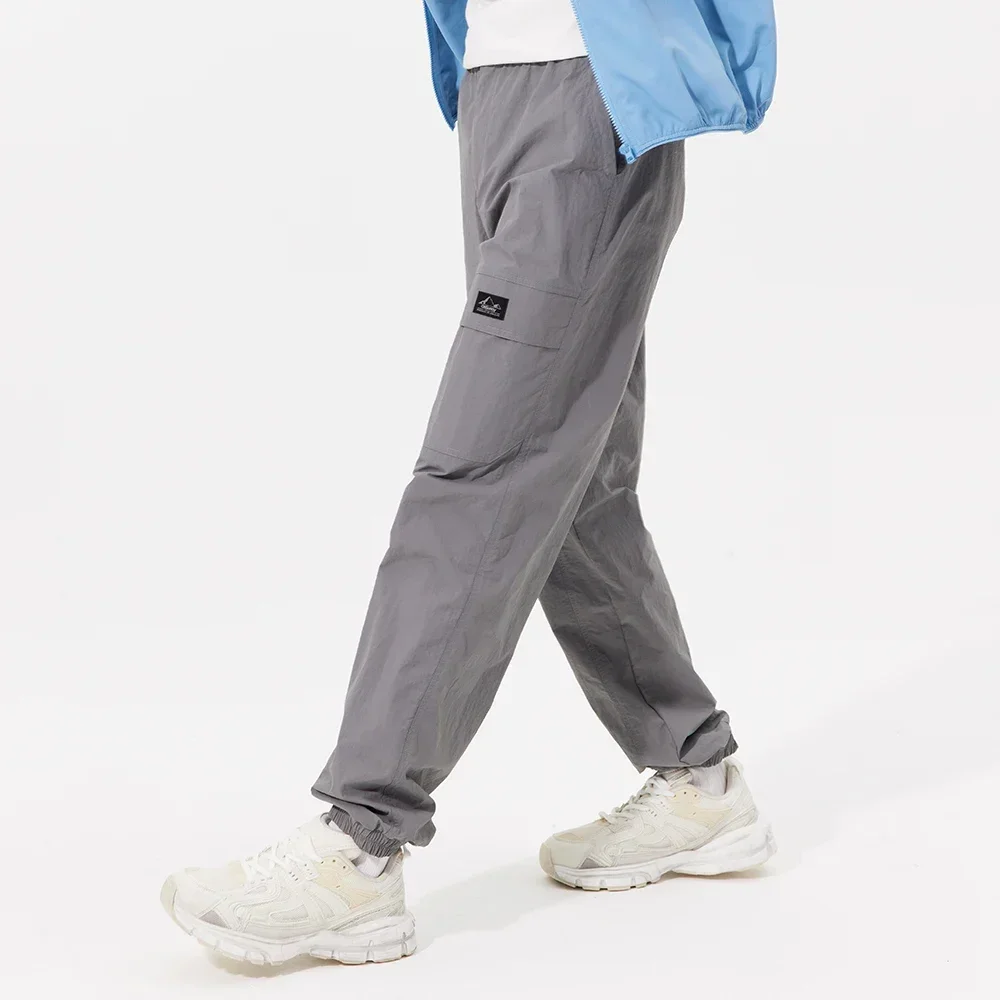 OhSunny Sunscreen Cargo Pants Men Spring and Summer Cool Feeling Waterproof Trousers Anti-UV UPF50+ Casual Outdoor Feet Overalls