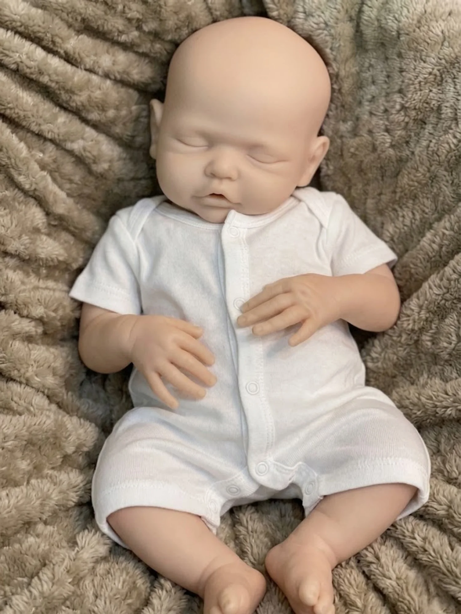 17Inch Reborn Doll Girls Unpainted Full Body Soft Silicone Realistic Reborn Doll Toys For Christmas Gifts Reborn Baby