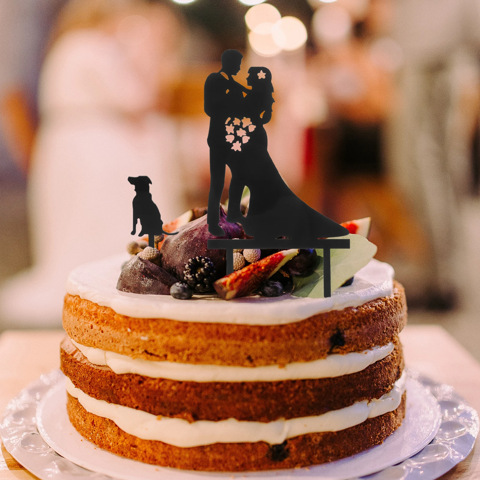 

1Set Bride Groom Cake Topper Romantic Wedding Engagement Bridal Shower Party Cupcake Decoration Bride and Groom Cake Topper