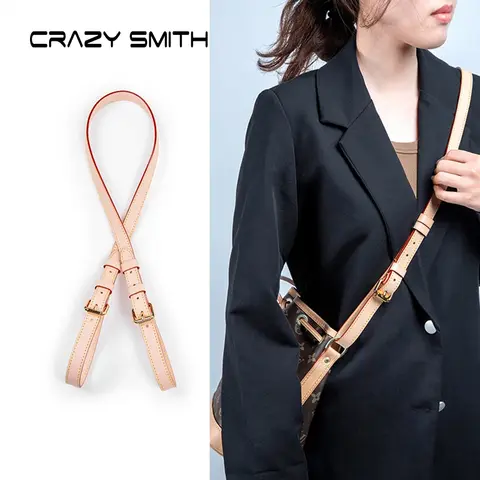 CRAZYSMITH Tracolla in pelle per cinghie LV Noe 100% vera sostituzione borsa regolabile borsa cinture lunghe accessori borsa for LOUIS VUITTON Noe Bag